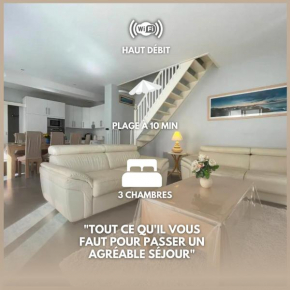 Maison spacieuse terrasse ensoleillée proche Océan